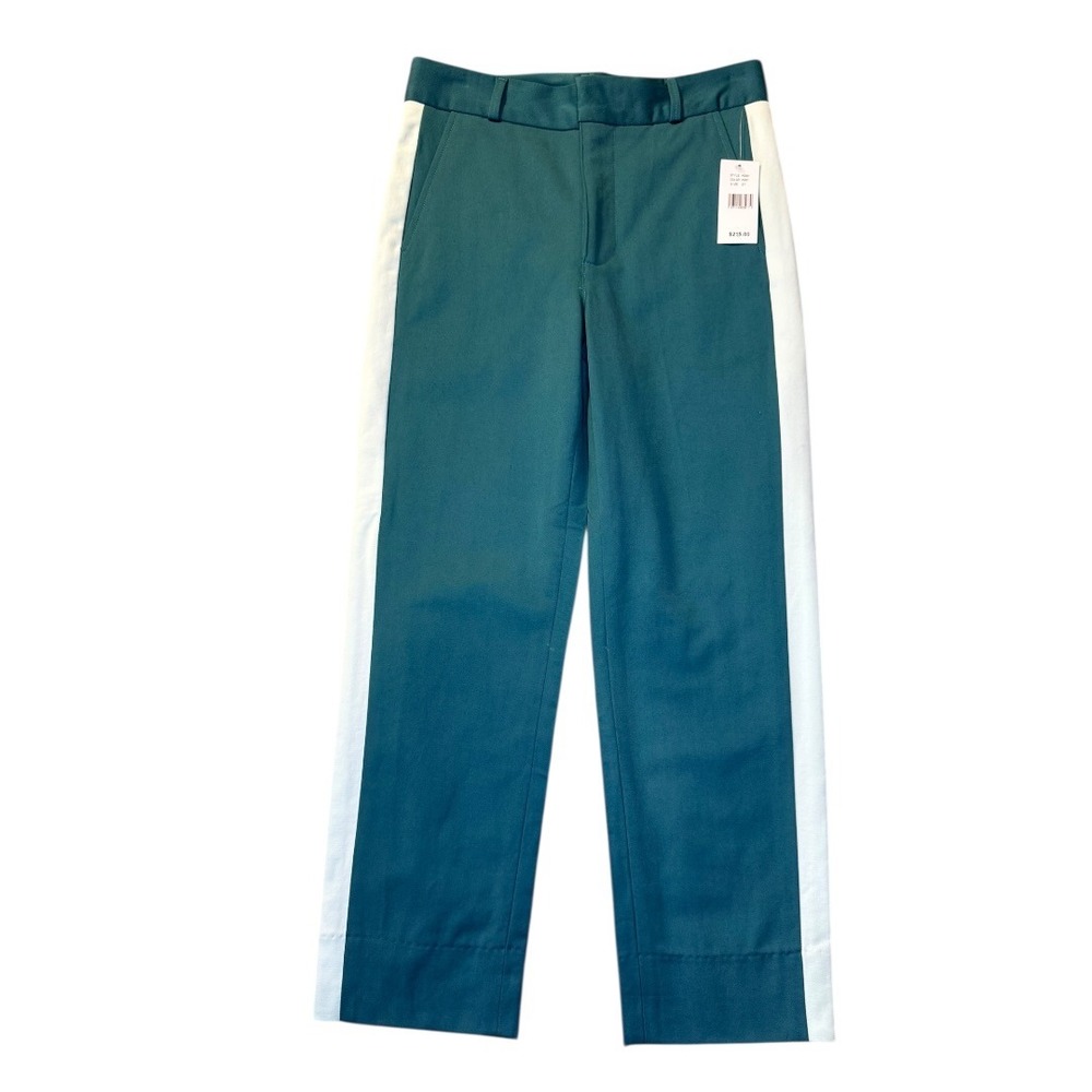 AG‎ Adriano Goldschmied Elvie Tuxedo High Rise Crop Trouser Teal Green 4 27 NEW